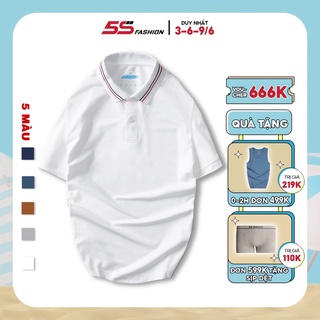 Áo thun nam polo tay ngắn 5s , phom ôm vừa vặn, chất vải mềm mịn