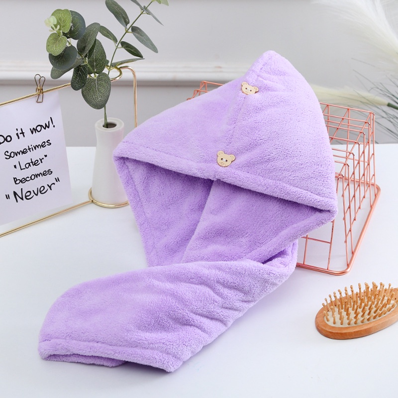 Mũ Trùm Tóc Hai Lớp Dày Dặn Nhanh Khô Tiện Dụng