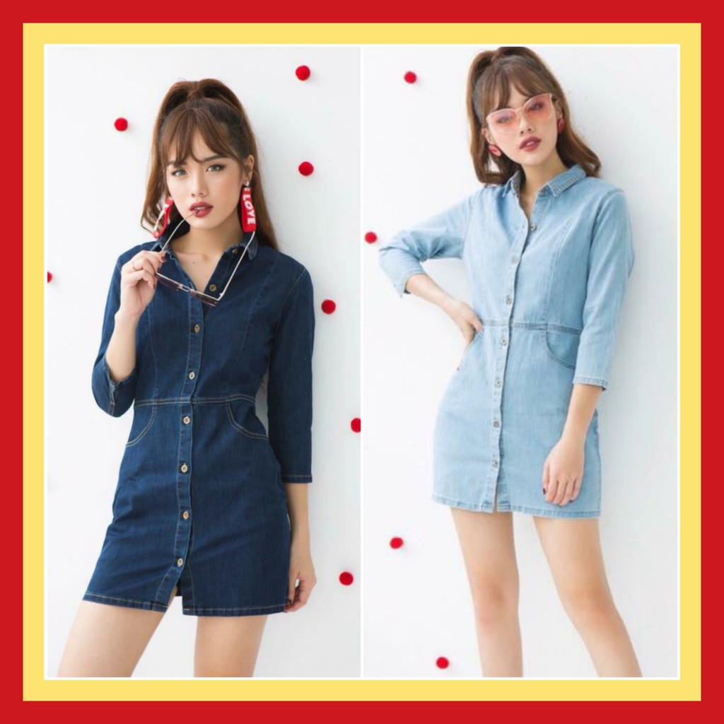 [Hàng xuất khẩu] Đầm jean ôm body chính hãng [ASOS]