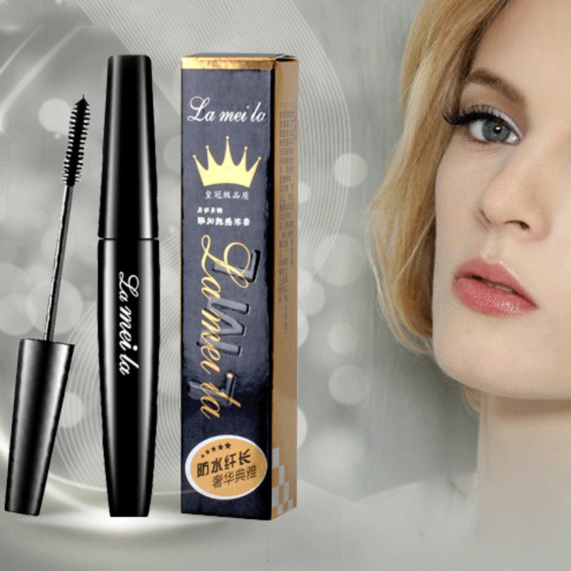 Bút kẻ mắt Mascara màu đen trang điểm mi chống nhòe hiệu ứng 3D Lameila