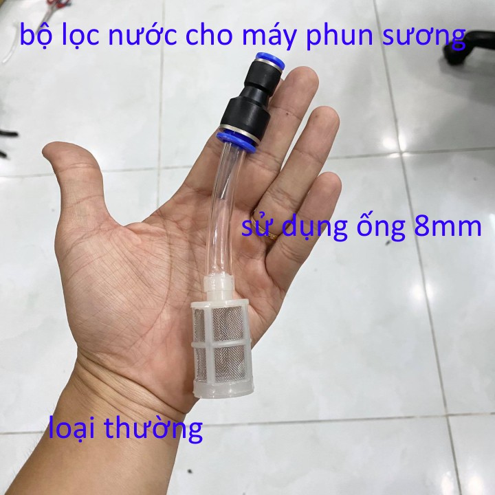 Bộ lọc nước cho máy phun sương sử dụng ống 8mm