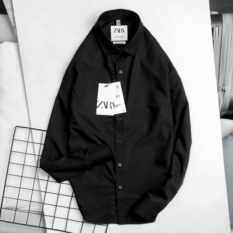 Áo sơmi nam ZR full tag mác phong cách lịch lãm ôm body (3 màu trắng, đen, xanh) | BigBuy360 - bigbuy360.vn
