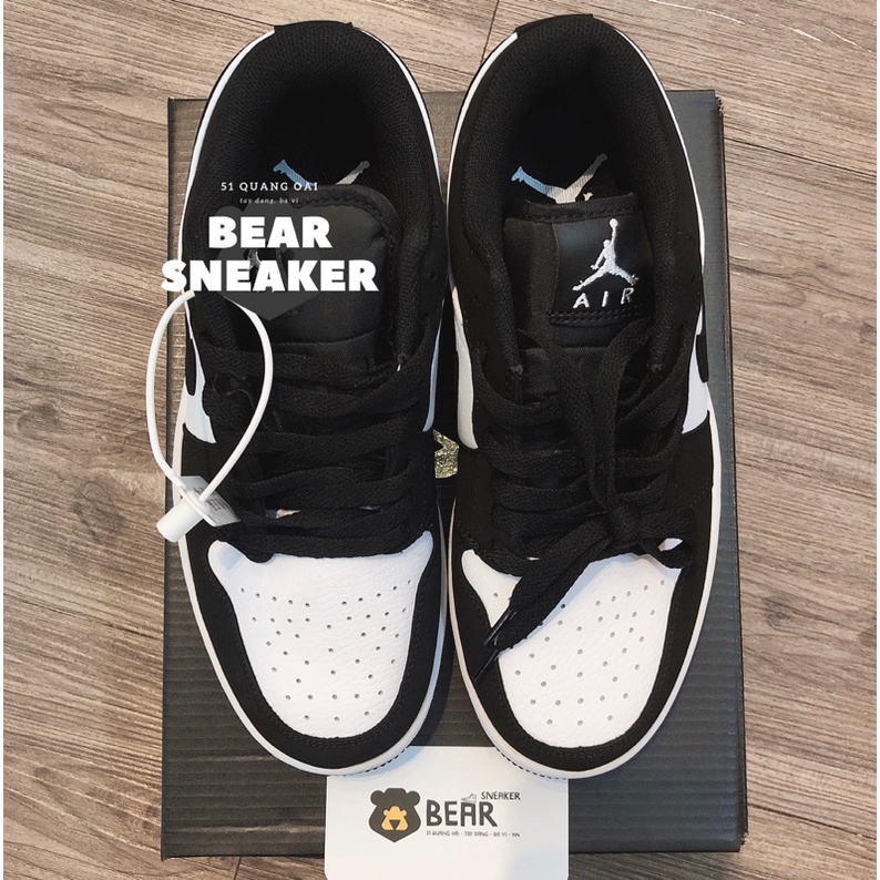 [Bear.sneaker] Giày Thể Thao J.D1 low Panda hàng chuẩn SC (da xịn-hàng bo viền)