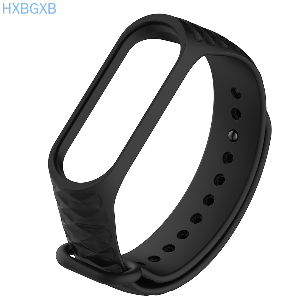 Dây Đeo Silicon Thay Thế Màu Trơn Cho Xiaomi Mi Band 4 3