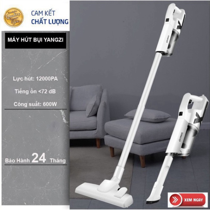 Máy hút bụi cầm tay Yangzi, lực hút mạnh 14kPa, công suất 600W, máy hút êm độ ồn chỉ 72db_Vimart