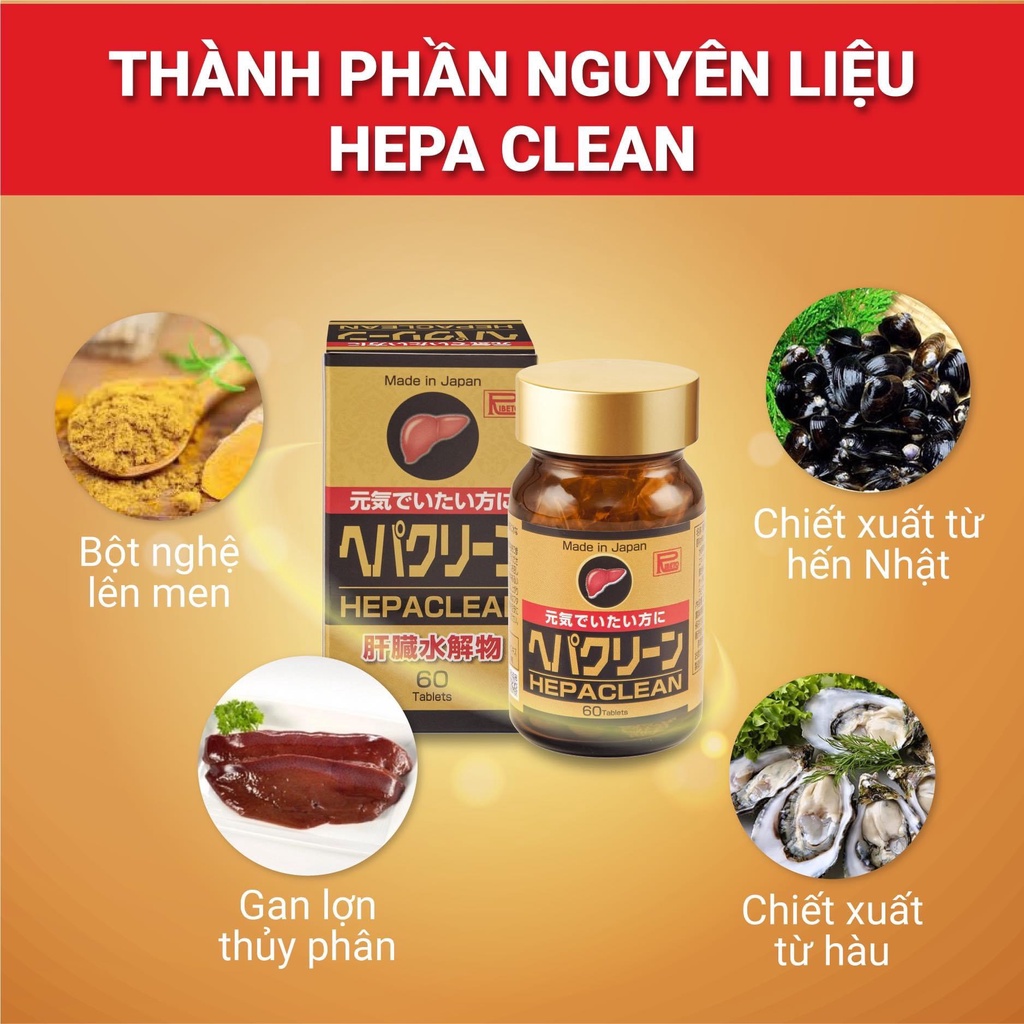 Hepaclean - Viên uống tăng cường chức năng gan 60 viên