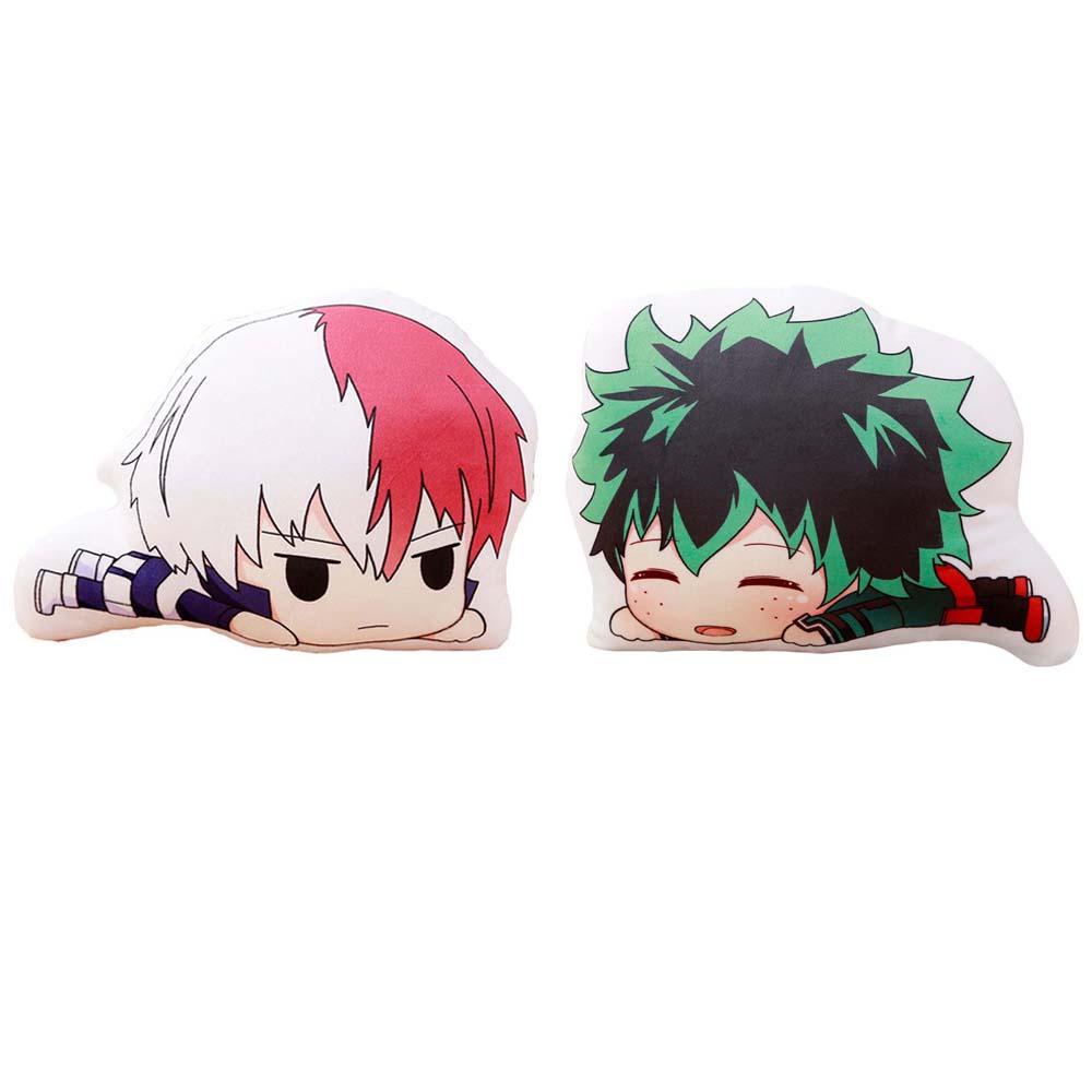 Gối Ôm Nhồi Bông Hai Mặt Họa Tiết Hoạt Hình My Hero Academia Todoroki Shoto Bakugou Katsuki