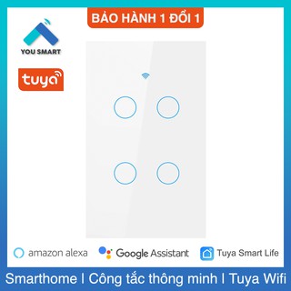 BH 1 Đổi 1 Công Tắc Thông Minh WIFI Tuya SmartLife 1-2-3-4 nút