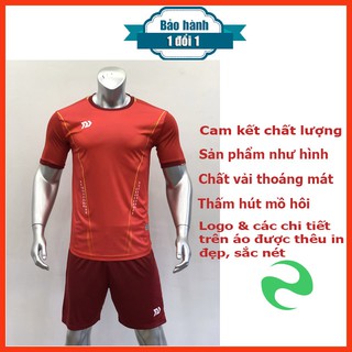 Áo bóng đá không logo zinas màu đỏ chất lượng cao