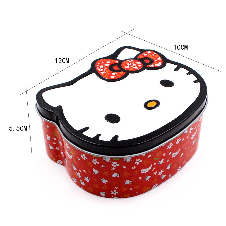 ⛔Hàng Mới⛔ Chun Buộc Tóc Cho Bé, Hộp Thiếc Hello Kitty 500 Chiếc