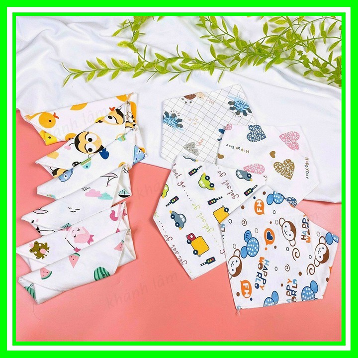 Khăn yếm cotton 2 lớp