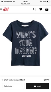 Áo phông bé trai nhiều mẫu H&M