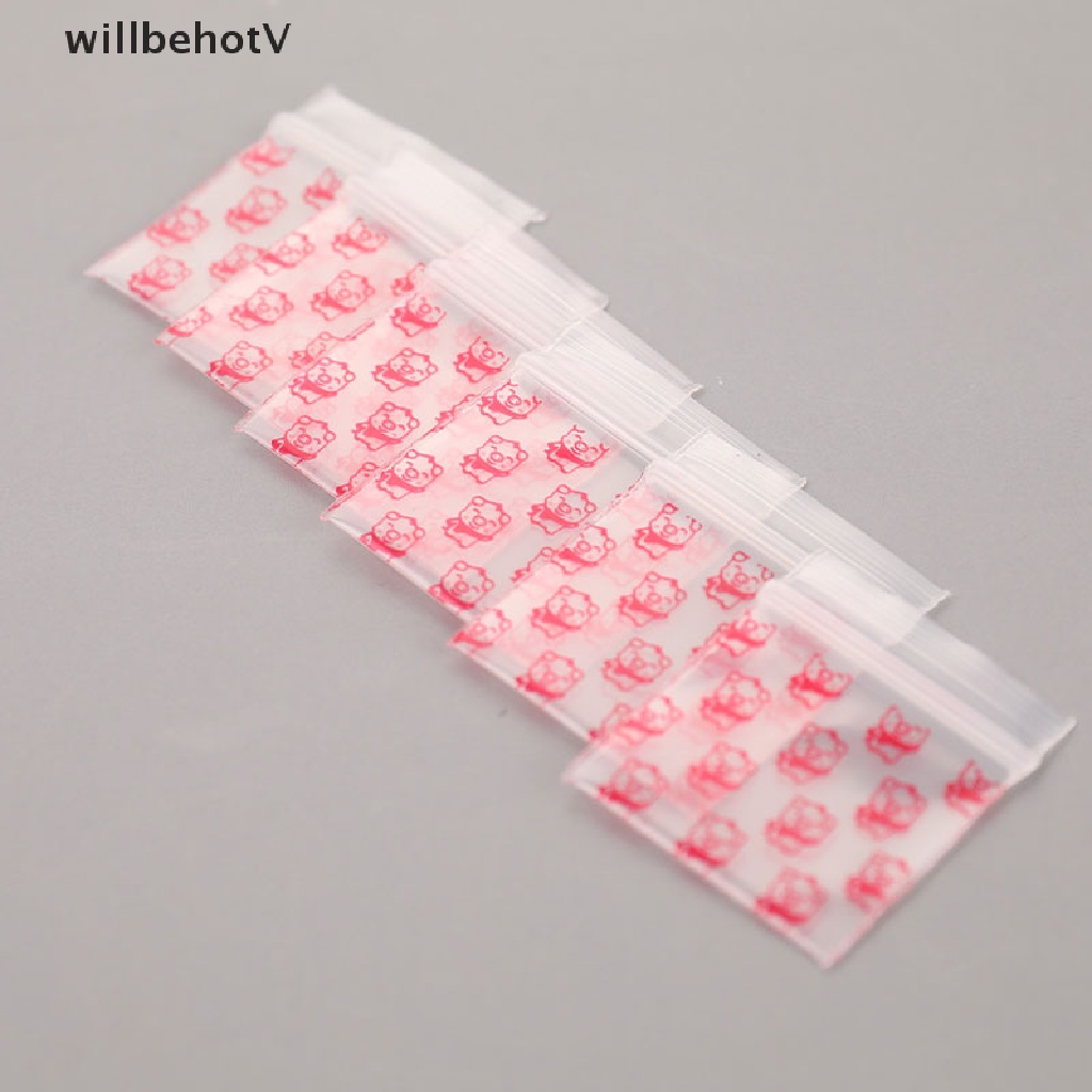 Set 100 Túi Zip Nhựa Mini Đựng Thuốc Tiện Dụng