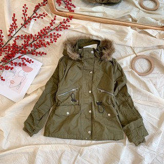 Parka lót lông hàng có sẵn