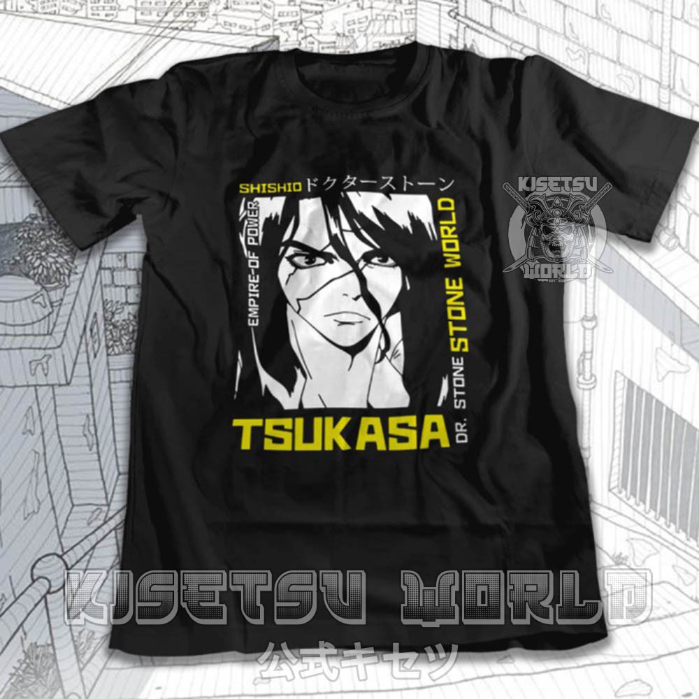 Áo phông DR STONE SHISHIO TSUKASA VILLAIN Baju Karakter Jepang x 6085 Kisetsu Tshirt