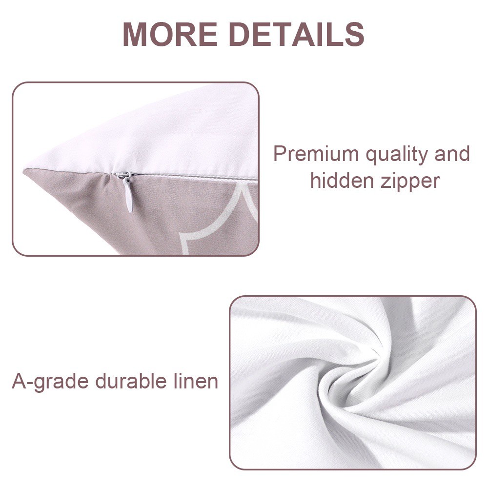 Daphne Vỏ Gối Vuông Họa Tiết Morocco Phong Cách Boho Thời Trang Mùa Hè Kích Thước 18x18in