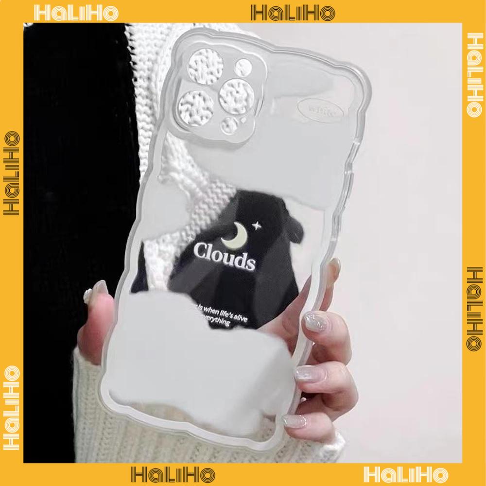 iPhone Case Silicone Soft Case TPU Clear Case Wave Non-Slip Camera Full Coverage Protection Shockproof Moon Cloud For iPhone 13 Pro Max iPhone 12 Pro Max iPhone 11 iPhone 7 Plus