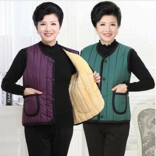 Áo khoác bà già, áo trung niên, áo ghi lê lót lông