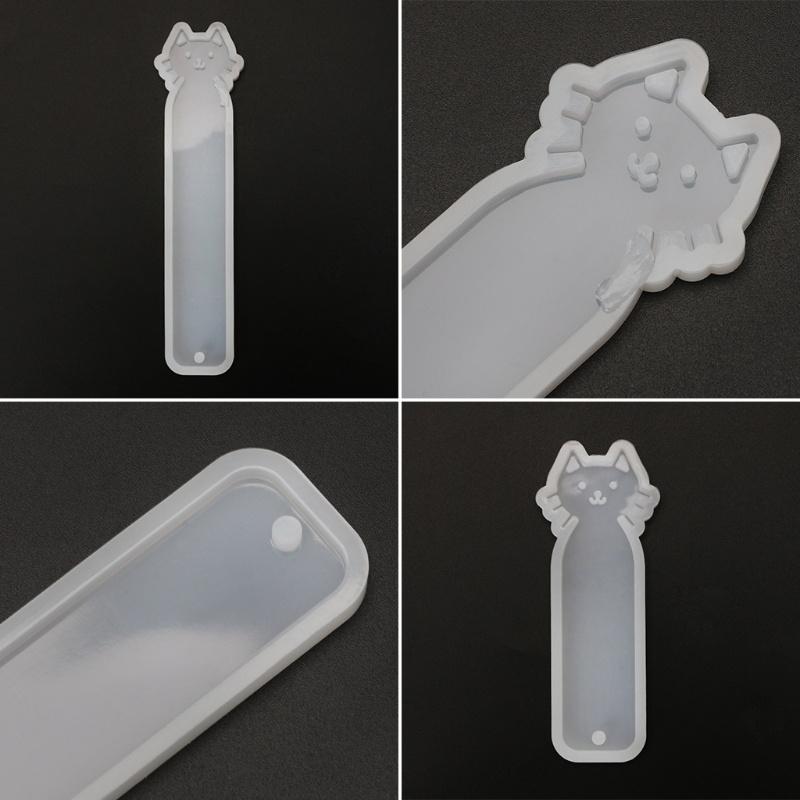 Khuôn Silicone Làm Thẻ Đánh Dấu Sách Hình Mèo Đáng Yêu