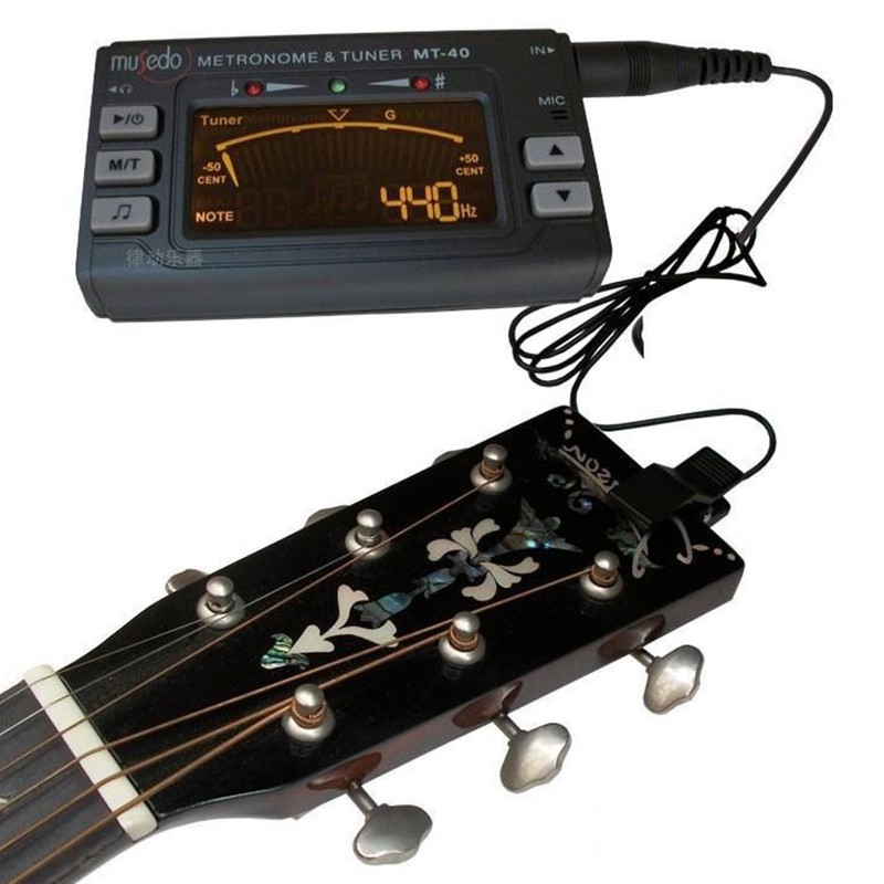 Máy lên dây điện tử đàn ghita màn hình LCD 3 trong 1 Mt-40 Musedo
