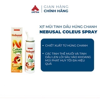 Mã BMBAULT30 giảm đến 30K đơn 99K XỊT MŨI TINH DẦU HÚNG CHANH - NEBUSAL