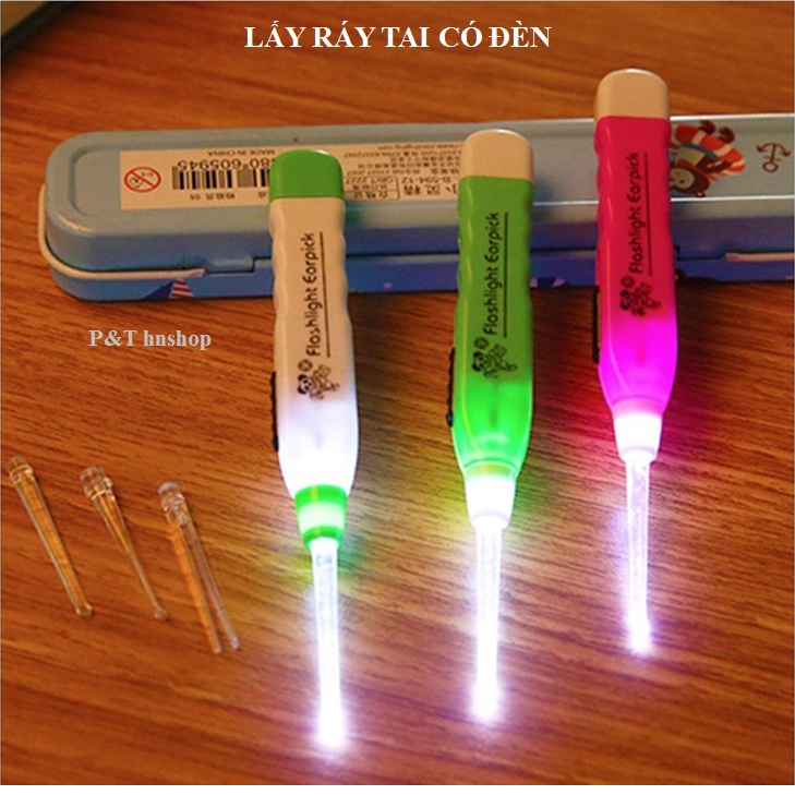 Lấy Ráy Tai 5 in 1 - Có Đèn Led Sáng Có Hộp Đựng Đầu Thay Thế