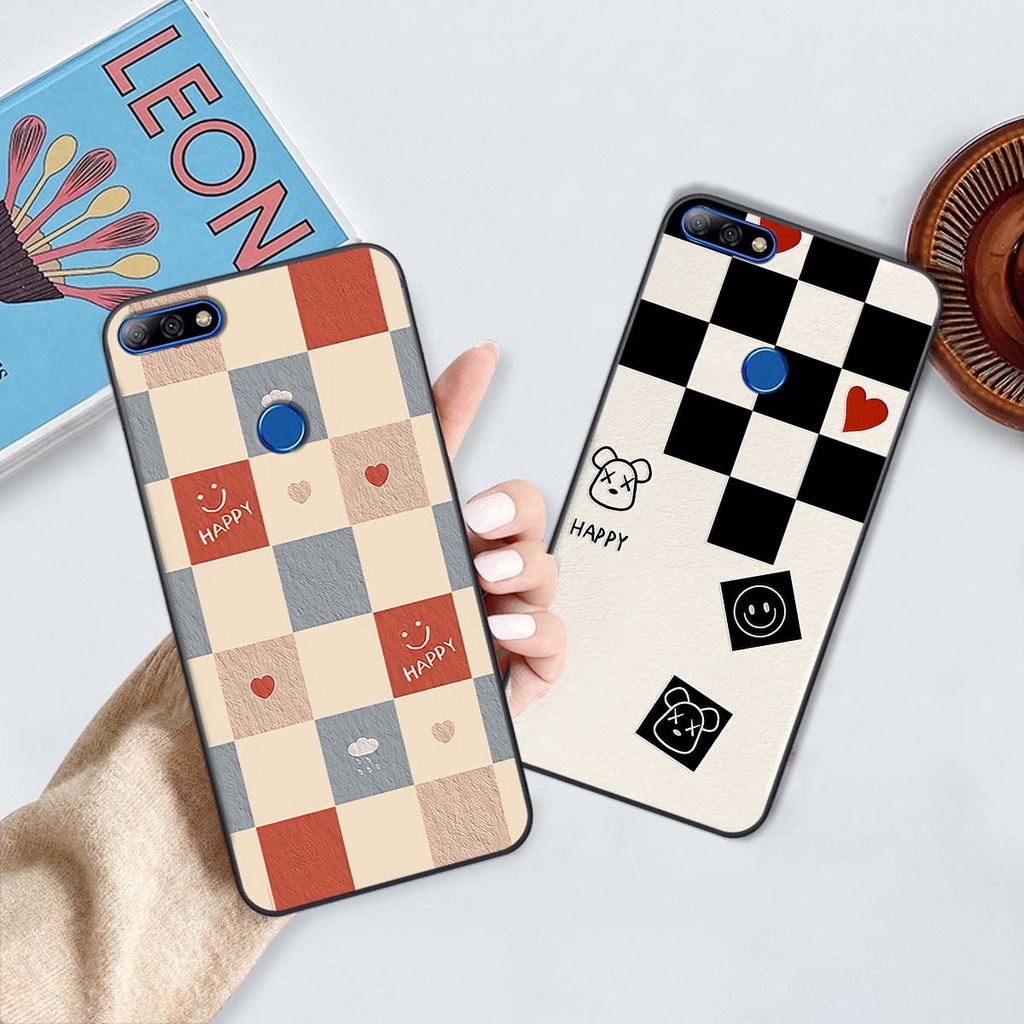 Ốp Huawei Y7 Prime 2018 / Y7 Pro 2018 caro trái tim cá tính, thời trang siêu đẹp, siêu phong cách