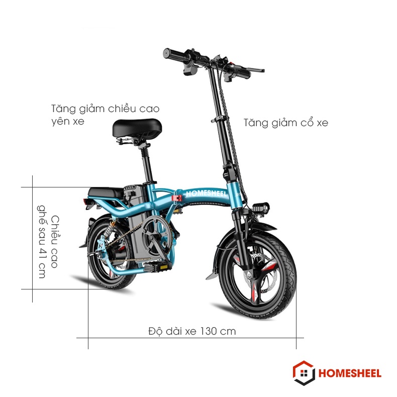 Xe đạp điện gấp gọn Homesheel T5s Plus _ Chính hãng_Bảo hành 2 năm