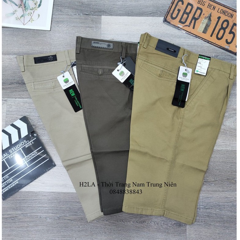 Quần Ngố Cạp Thô Kaki Nam Trung Tuổi Dành Cho Bố ẢNH THẬT