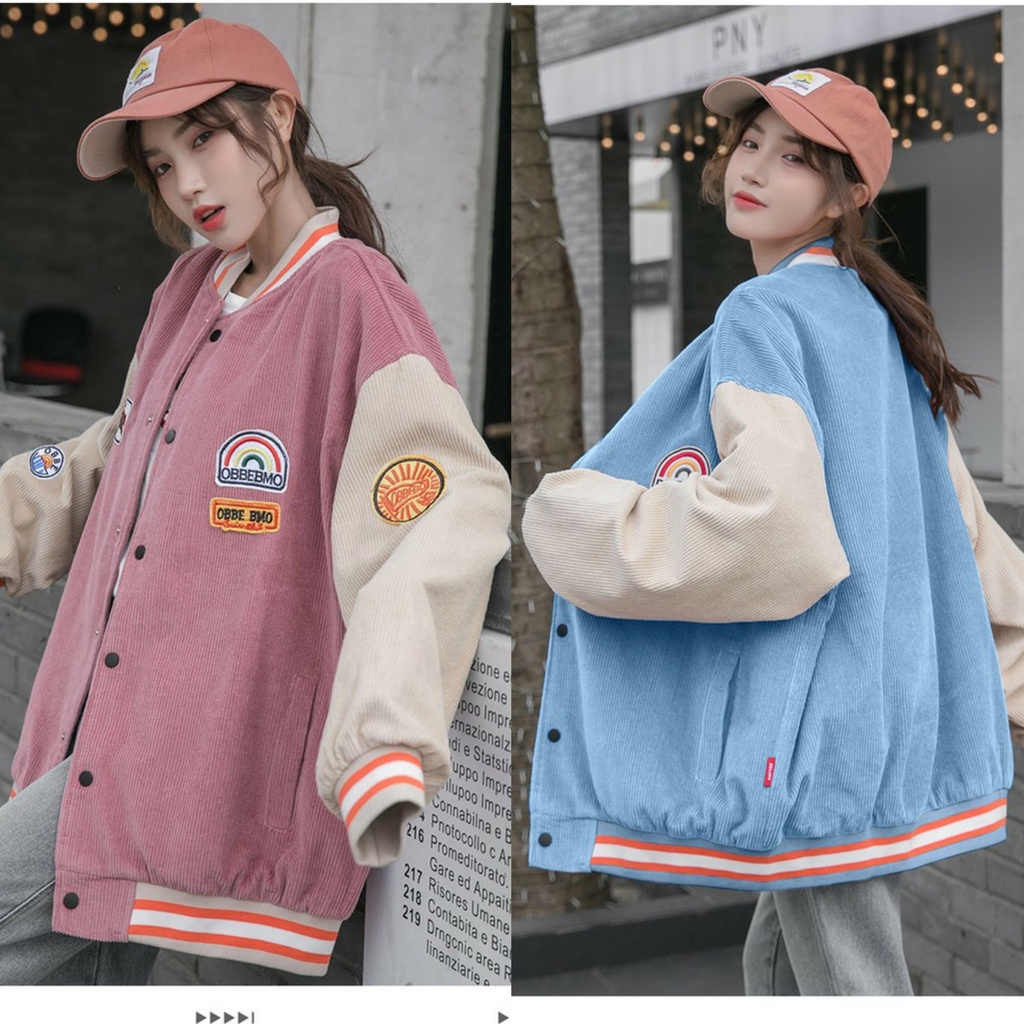 Áo khoác bomber nam nữ jacket nhung tăm dày dặn, áo nhung tăm hot hit form to rộng unisex