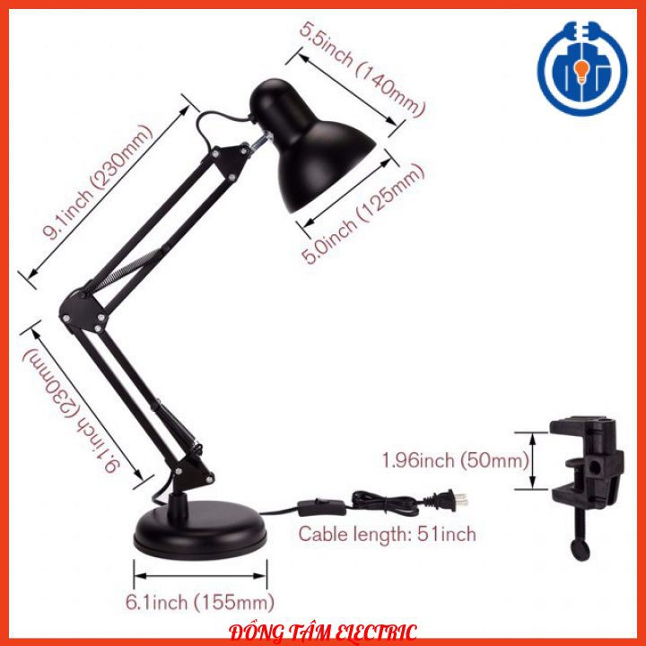 ⚡GIAO HỎA TỐC⚡ ĐÈN BÀN HỌC KỸ SƯ ĐA NĂNG VỪA KẸP VỪA ĐẾ⚡TẶNG KÈM  BÓNG LED SIÊU SÁNG⚡