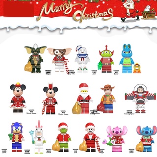 Đồ Chơi Lắp Ráp Chuột Mickey Minnie Phong Cách Giáng Sinh Dành Cho Trẻ Em WM853