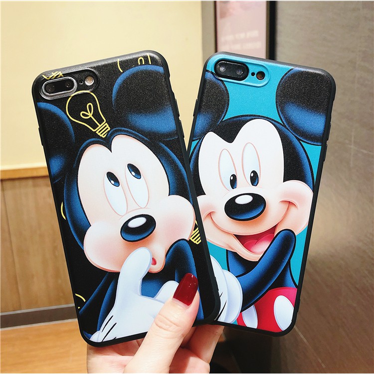 iPhone SE 2020 6S 6 6S+ 6plus 7plus 7+ 8 Plus X xs xr xsmax 11 Pro Max 3D painted Korean cartoon Mickey Mouse phone case