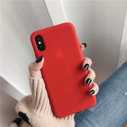 Ốp điện thoại TPU mềm bề mặt nhám màu trơn cho Samsung Galaxy J8 J6+ J6 J4+ J4 Plus 2018
