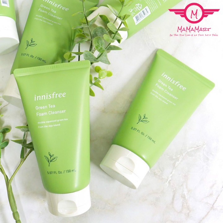 Sữa rửa mặt Innisfree trà xanh (Green tea cleansing foam) 150ml, dành cho da dầu,da mụn,làm sạch sâu,dưỡng ẩm (Hàn Quốc) | BigBuy360 - bigbuy360.vn