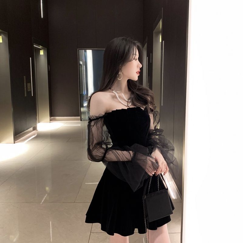 Đầm Nữ Tay Phồng Trễ Vai Thời Trang Quyến Rũ