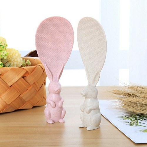 Muỗng bới cơm chống dính thiết kế hình dạng chú thỏ đứng an toàn tiện dụng cho nhà bếp