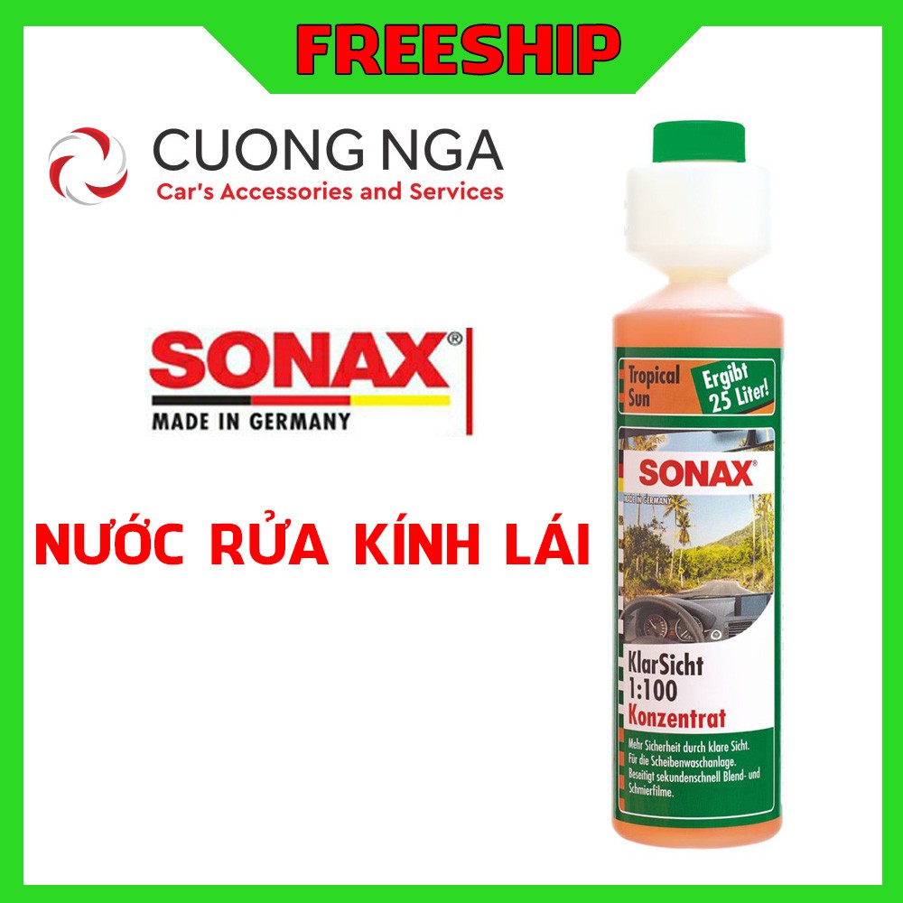 💘FREESHIP💘 Nước rửa kính ô tô - Nước rửa kính lái sonax - Dung dịch vệ sinh kính lái ô tô sonax clear view - hàng nhập