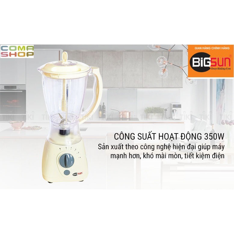 MÁY XAY SINH TỐ BIGSUN BB-299N ( 1.5 LÍT 350W) 2 CỐI NHỰA - HÀNG CHÍNH HÃNG BẢO HÀNH 12 THÁNG