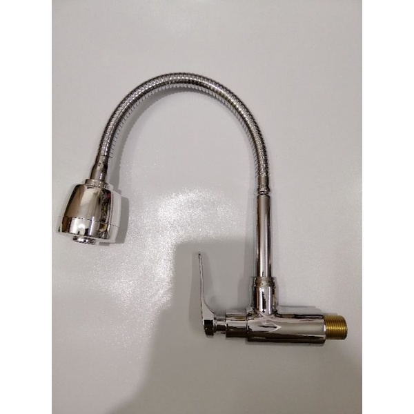 Vòi rửa bát đơn cần mềm thân đồng Inax