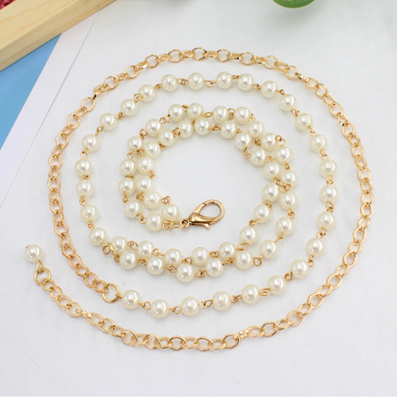 Thắt Lưng Dây Xích Nhiều Lớp Đính Hạt Ngọc Trai Thanh Lịch Có Thể Điều Chỉnh Cho Nữ