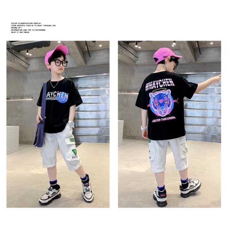 Áo Thun Tay Ngắn Cổ Tròn Thời Trang Mùa Thu 2022 Cho Bé Trai