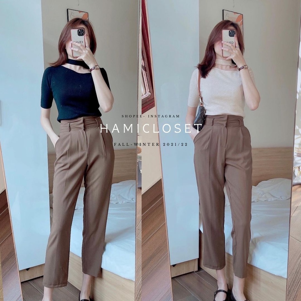 Áo len tăm trơn khoét cổ lệch dáng ôm body | BigBuy360 - bigbuy360.vn