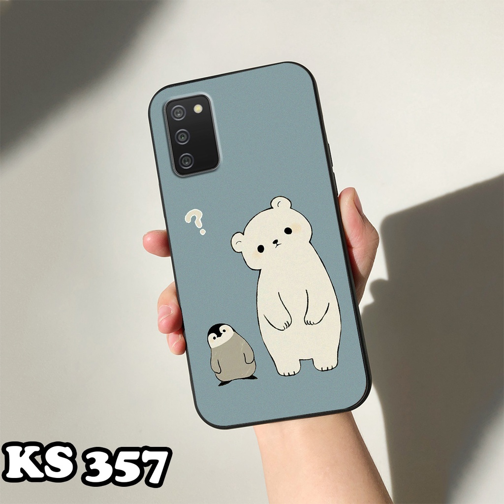 Ốp lưng Samsung A02s - Samsung A02 - Samsung A01 - Ốp in hình Cat&amp;Bear đáng yêu - Chất liệu TPU siêu bền, bảo vệ máy
