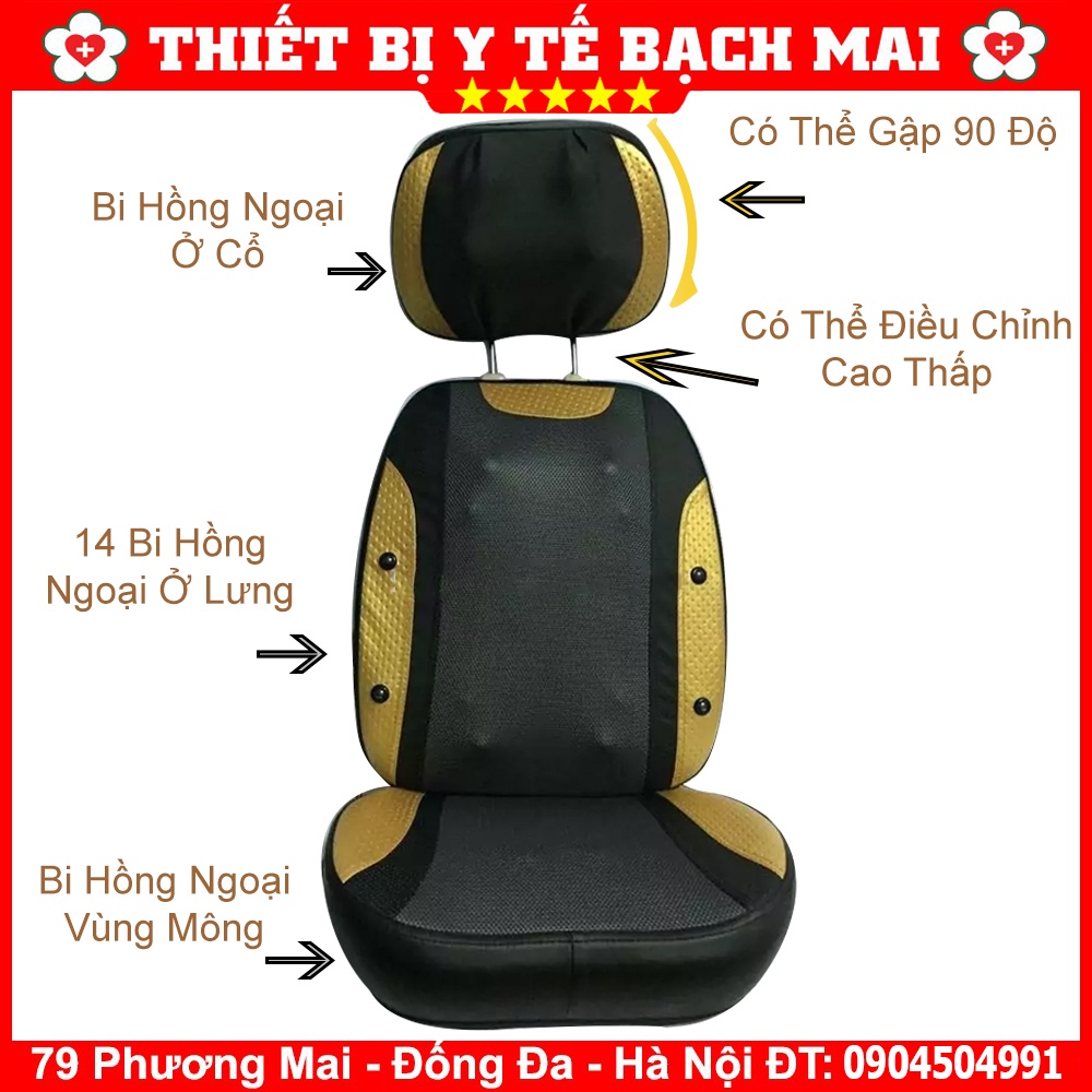 Đệm Massage Toàn Thân  Máy Mát Xa Hồng Ngoại DELUXE [Chính Hãng Bảo Hành 12 Tháng]