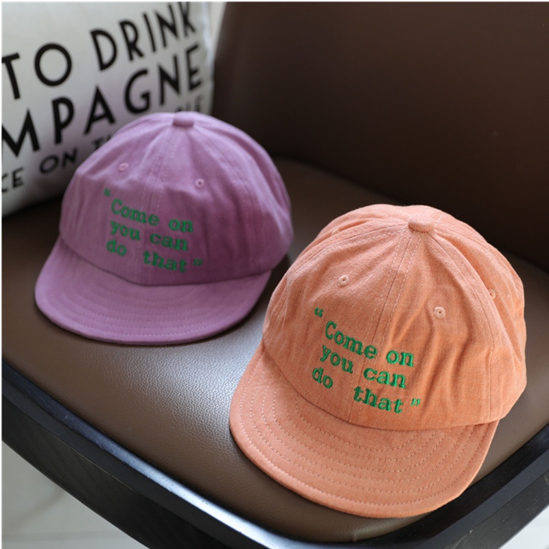 Nón Kết Thêu Chữ Thoáng Khí Thời Trang Xuân Hè Cho Bé Trai Và Gái