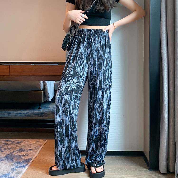 SUXI Quần Dài Lưng Cao Ống Rộng Thời Trang Mùa Hè Cho Nữ