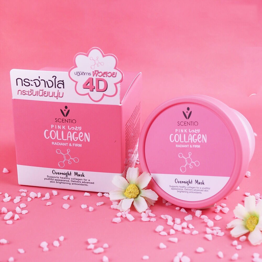 Mặt Nạ Ngủ Giúp Làm Trắng Và Săn Chắc Da Beauty Buffet SCENTIO PINK COLLAGEN