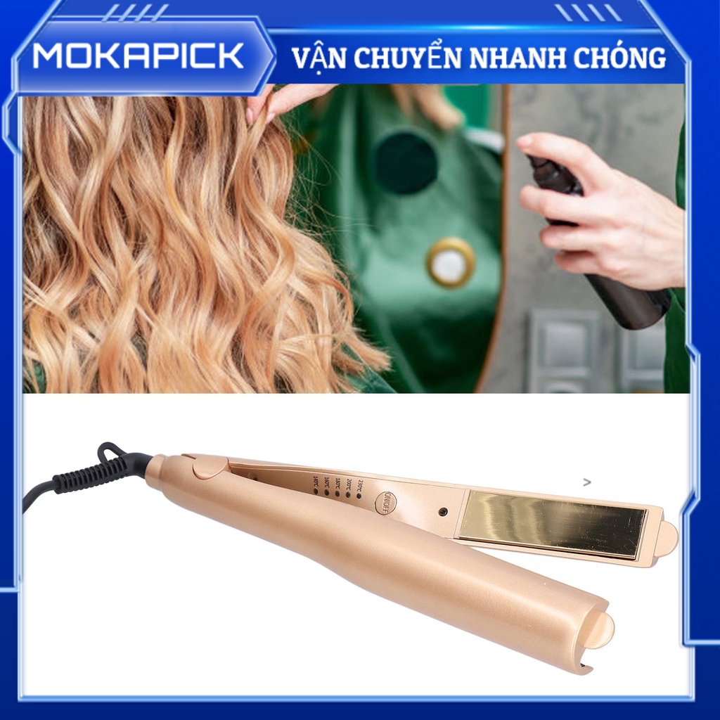 Mokapick Máy duỗi tóc Tạo kiểu dễ dàng Đèn LED Thiết kế nhân bản điện cầm tay nhẹ 110‑240V