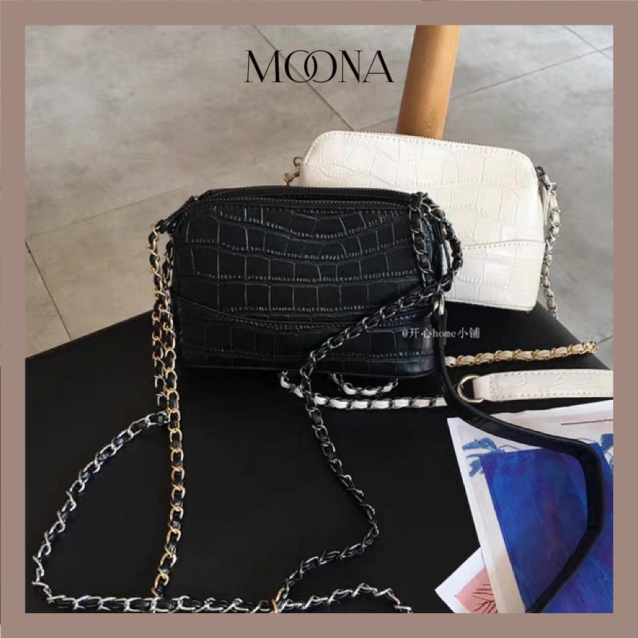 Túi xách nữ Hobo mini đế gỗ màu đen đeo chéo đeo vai hot Trend
